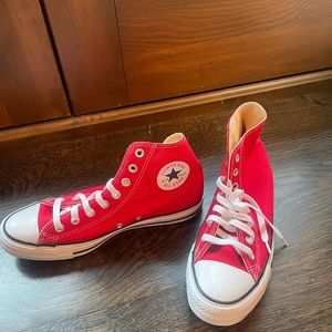 BRAND NEW red converse. Never been worn